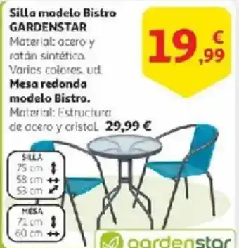 Alcampo GARDENSTAR Silla modelo Bistro oferta