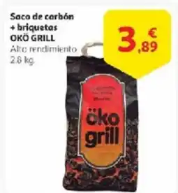 Alcampo OKO GRILL Saco de carbón + briquetas oferta