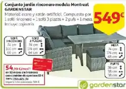 Alcampo GARDENSTAR Conjunto jardin rinconero modelo Montreal oferta