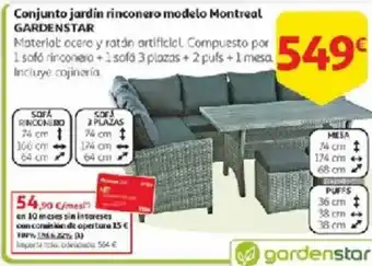 Alcampo GARDENSTAR Conjunto jardin rinconero modelo Montreal oferta