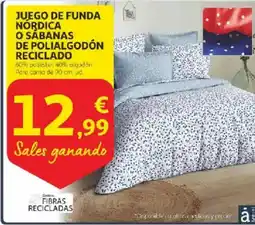 Alcampo Juego de funda nórdica o sábanas de polialgodón reciclado oferta