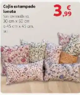 Alcampo Cojín estampado loneta oferta