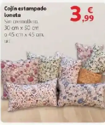 Alcampo Cojín estampado loneta oferta