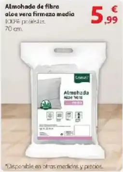 Alcampo Almohada de fibra aloe vera firmeza media oferta