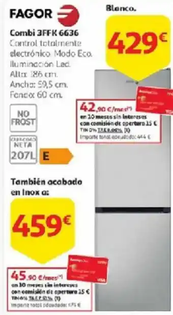 Alcampo FAGOR Combi 3FFK 6636 oferta