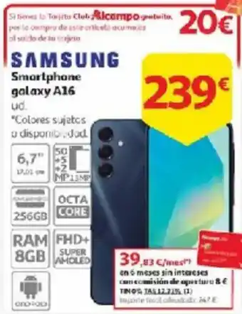 Alcampo SAMSUNG Smartphone galaxy A16 oferta