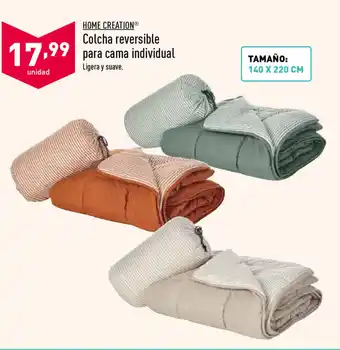 ALDI Home Creation Colcha reversible para cama individual 140 x 220 cm oferta