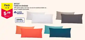 ALDI Novitesse Fundas de almohada Pack de 2 oferta