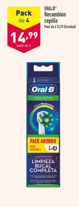 ALDI Oral - B Recambios cepillo Pack de 4 oferta