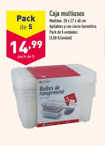 ALDI Caja multiusos 28 x 27 x 40 cm Pack de 5 unidades oferta