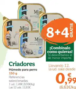 TiendAnimal CRIADORES Húmedo para perro oferta