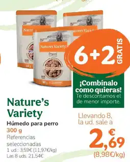 TiendAnimal NATURE'S VARIETY Húmedo para perro oferta