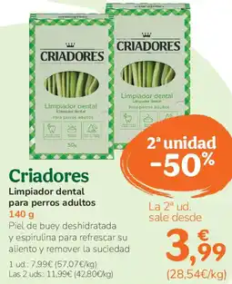 TiendAnimal CRIADORES Limpador dental Para perros adultos oferta