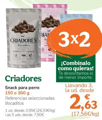 TiendAnimal CRIADORES Snack para perro oferta