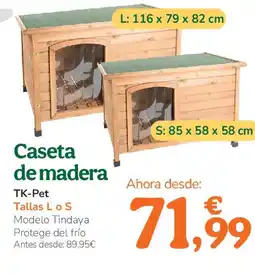 TiendAnimal Caseta de madera TK-Pet Tallas Lo S oferta