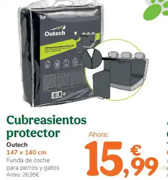 TiendAnimal OUTECH Cubreasientos protector oferta