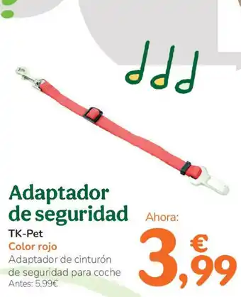 TiendAnimal Adaptador de seguridad TK-Pet Color rojo oferta