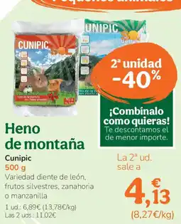 TiendAnimal CUNIPIC Heno de montaña oferta