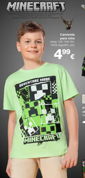 KIK MINECRAFT Camiseta para niño oferta