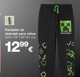 KIK MINECRAFT Pantalón de chándal para niños oferta