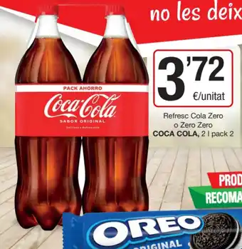 SPAR Fragadis COCA COLA Refresc Cola Zero o Zero Zero oferta