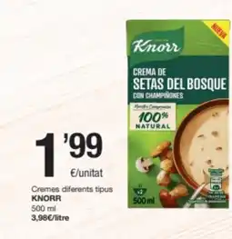 SPAR Fragadis KNORR Cremas diferents tipus oferta