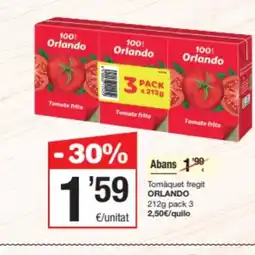 SPAR Fragadis ORLANDO Tomàquet fregit oferta