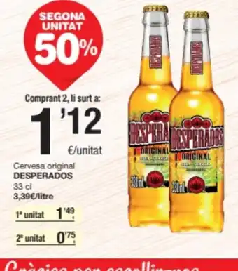 SPAR Fragadis DESPERADOS Cervesa original oferta