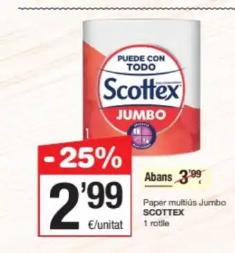 SPAR Fragadis SCOTTEX Paper multiús Jumbo oferta