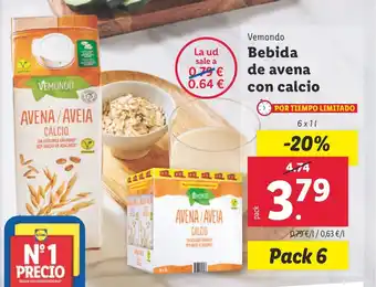 Lidl VEMONDO Bebida de avena oferta