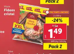 Lidl VITASIA Fideos cristal oferta