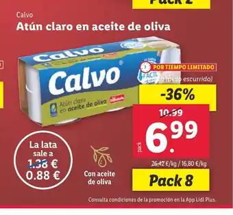 Lidl CALVO Atún claro en aceite de oliva oferta