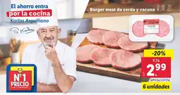 Lidl Burger meat de cerdo y vacuno oferta