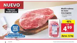 Lidl Media cabeza de lomo muy jugosa oferta