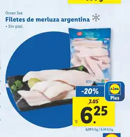 Lidl OCEAN SEA Filetes de merluza argentina oferta