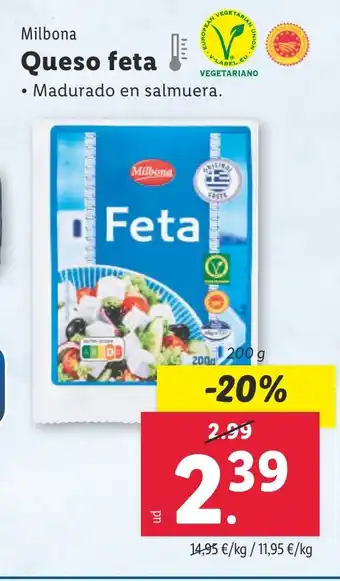 Lidl QUESO Queso feta oferta