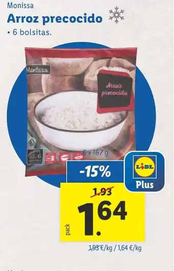 Lidl MONISSA Arroz precocido oferta