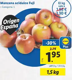 Lidl Manzana acidulce Fuji oferta