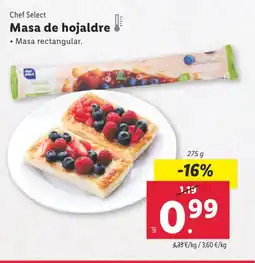 Lidl CHEF SELECT Masa de hojaldre oferta