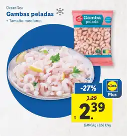 Lidl OCEAN SEA Gambas peladas oferta