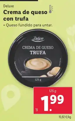 Lidl DELUXE Crema de queso con trufa oferta