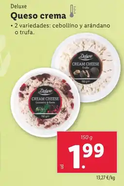 Lidl DELUXE Queso crema oferta