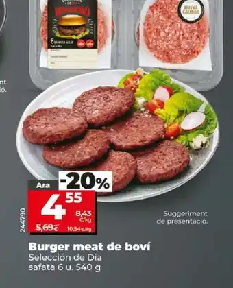 Dia Burger meat de boví oferta