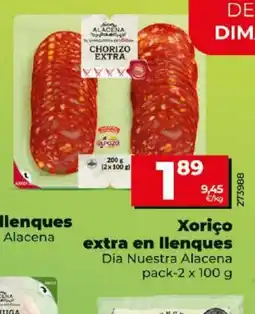 Dia Xoriço extra en llenques oferta