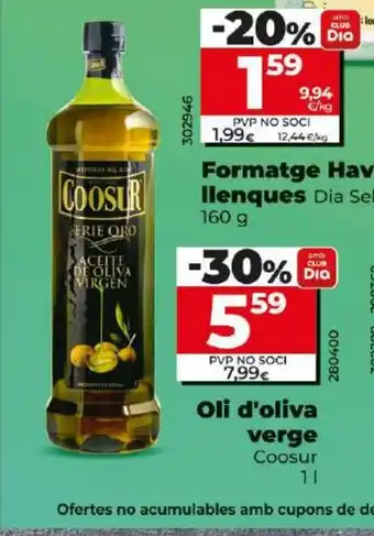 Dia COOSUR Oli d'oliva verge oferta