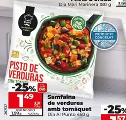 Dia Samfaina de verdures amb tomàquet oferta