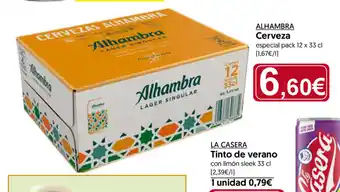 Hiper Usera Alhambra Cerveza especial pack 12 x 33cl oferta