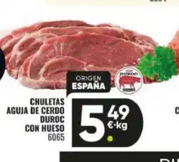 Family Cash Chuletas aguja de cerdo duroc con hueso oferta