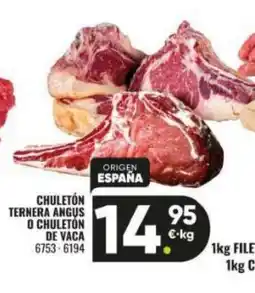 Family Cash Chuletón ternera angus o chuletón de vaca oferta