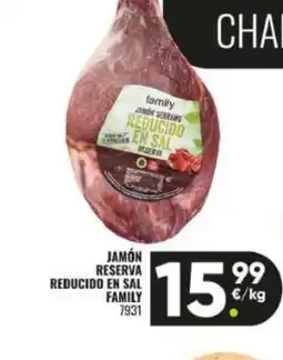 Family Cash FAMILY Jamón reserva reducido en sal oferta